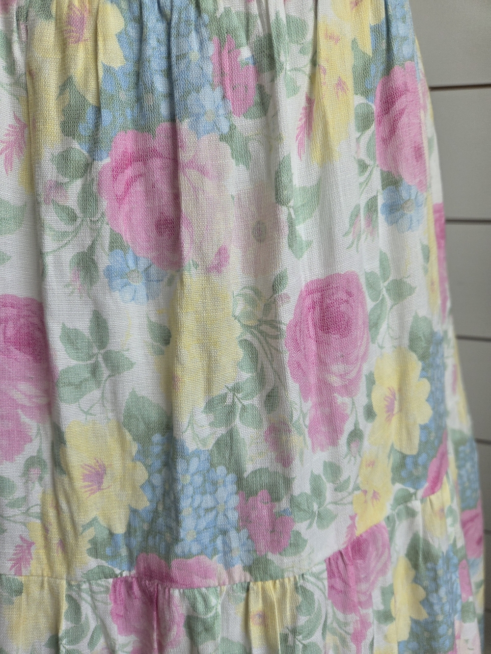 Altar'd State Pastel Floral Maxi Dress with White Trim - Picture 3 of 10
